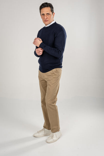 Men Wool Blend Round Neck