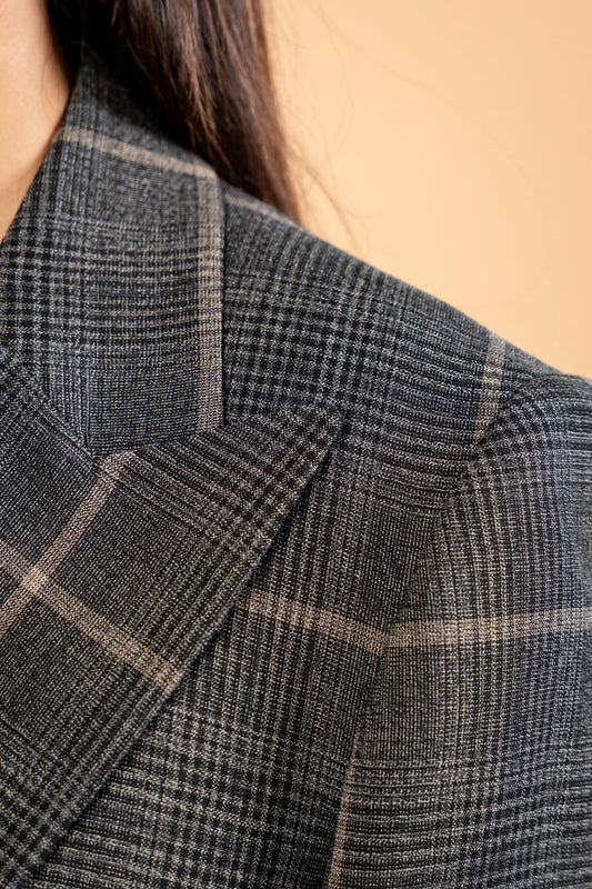 Double Breasted Blazer With Front Flaps