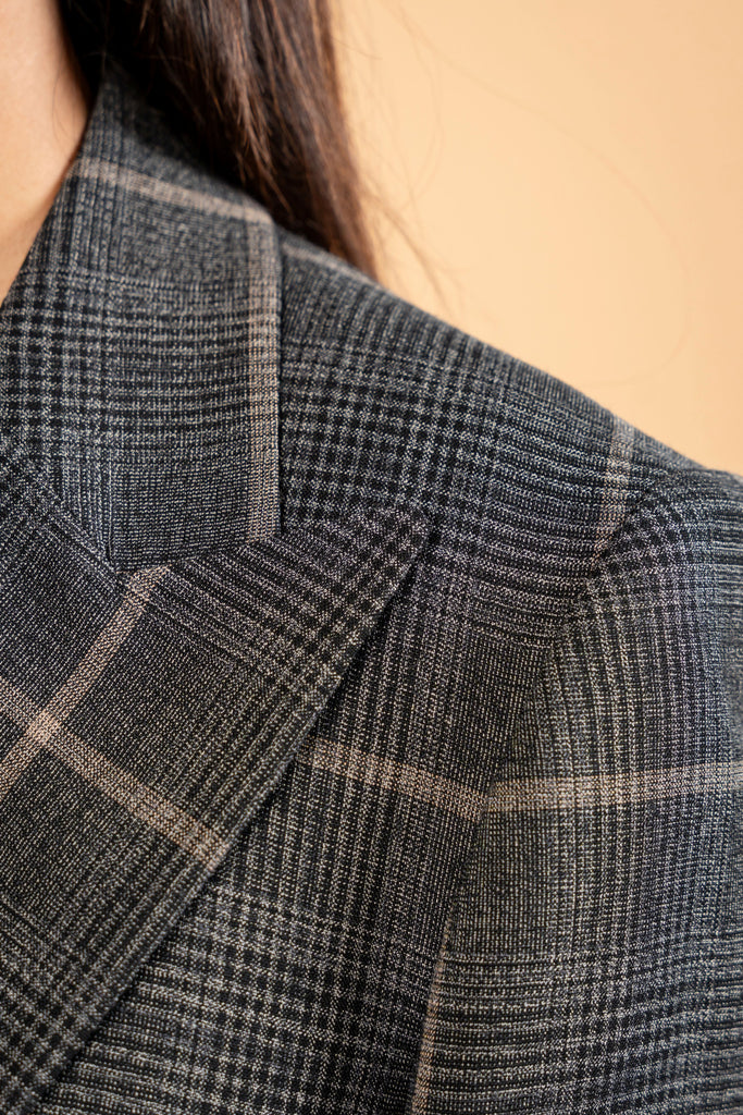 Double Breasted Blazer With Front Flaps