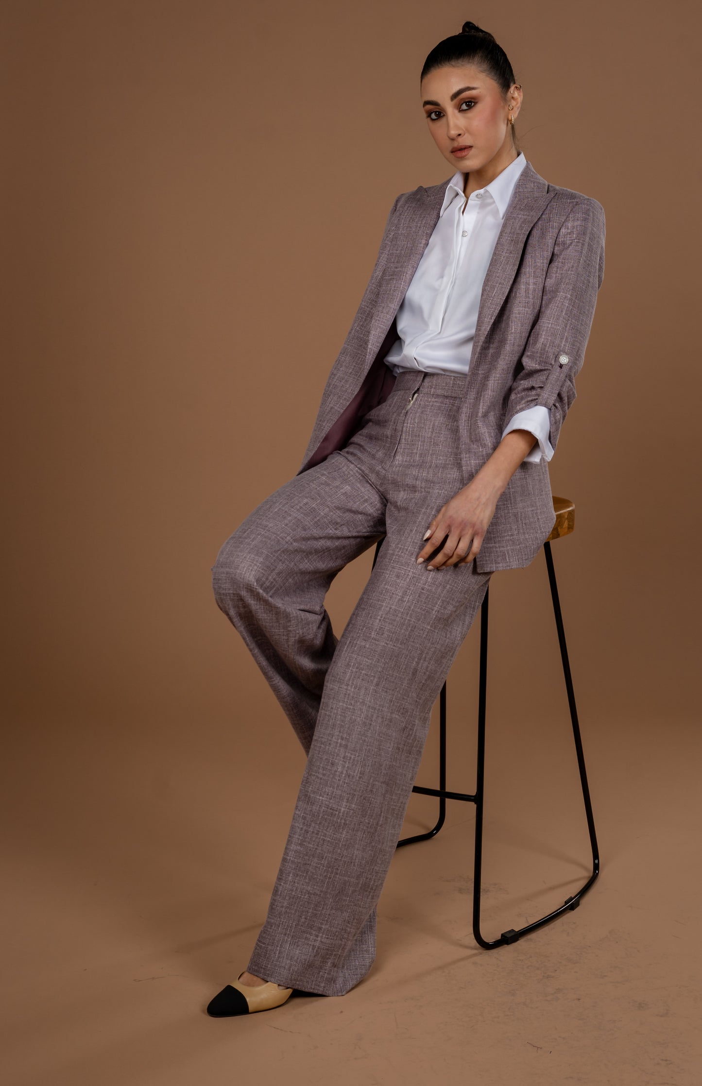 High Rise Wide Leg Trousers