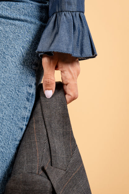 Shirt With Ruffled Sleeves