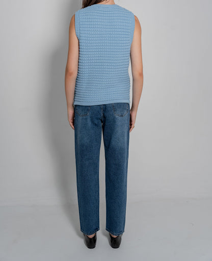 Knit Vest With Gold Buttons