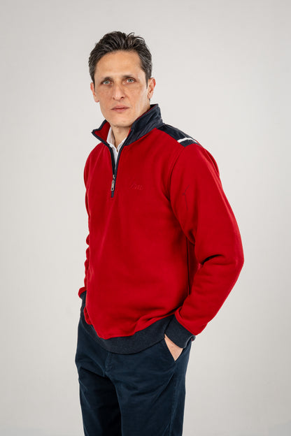 Sweatshirt Cotton Half Zipper