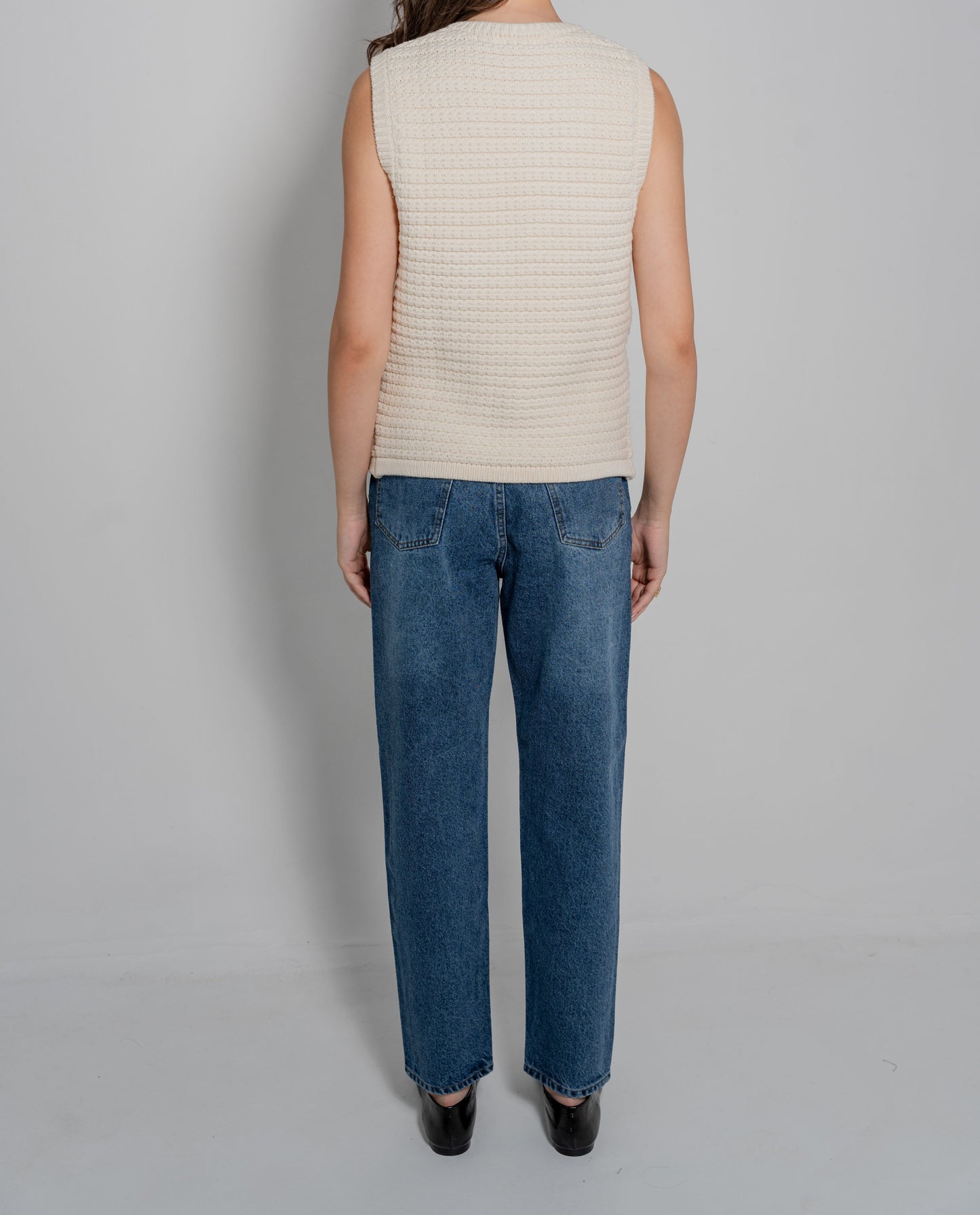 Knit Vest With Gold Buttons
