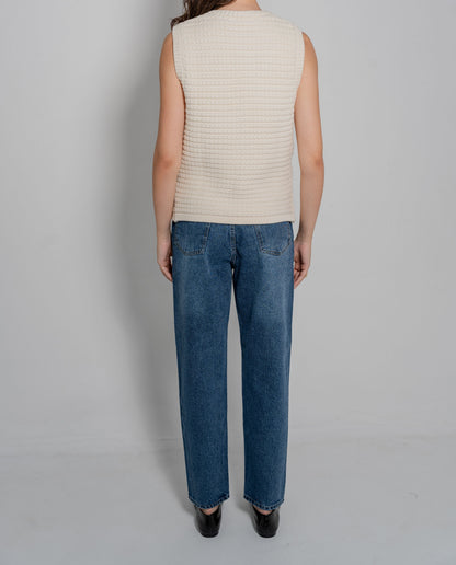 Knit Vest With Gold Buttons