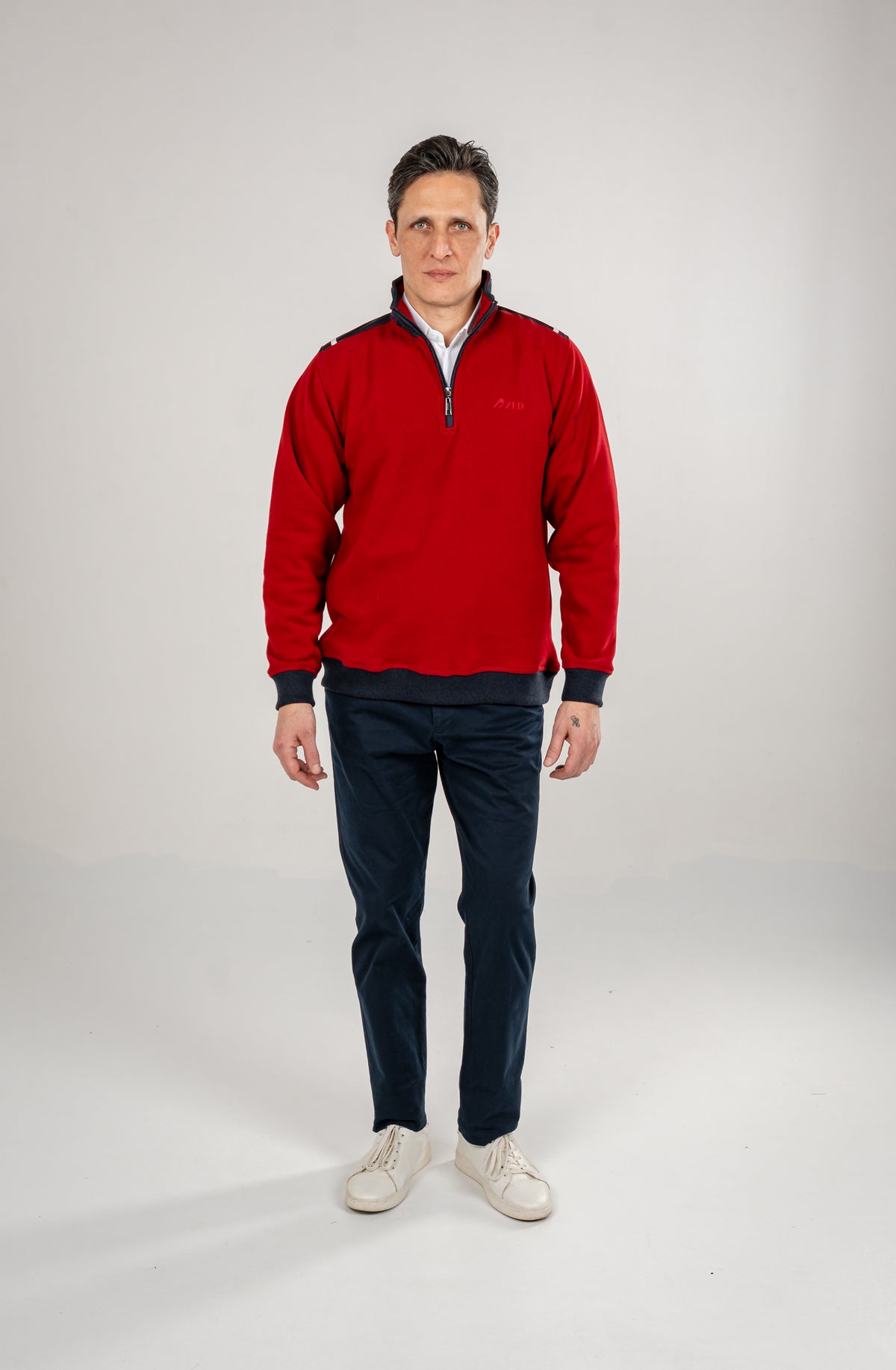 Sweatshirt Cotton Half Zipper