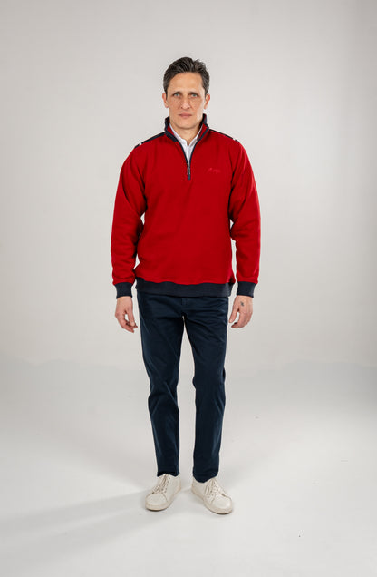 Sweatshirt Cotton Half Zipper
