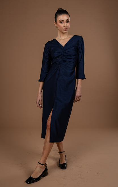 Midi Sleeves Gathered Dess