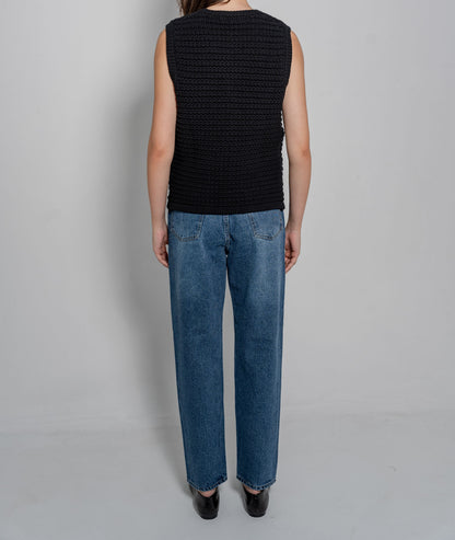 Knit Vest With Gold Buttons