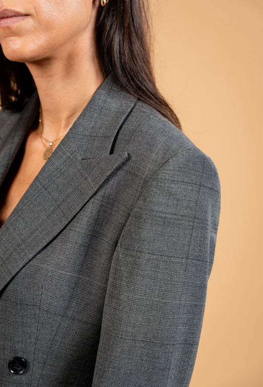 Double Breasted Blazer With Front Flaps