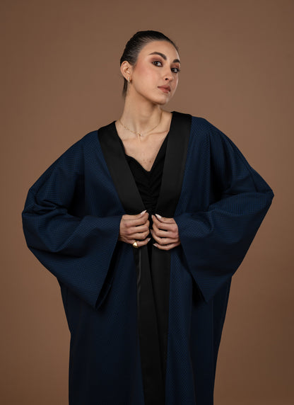 Wide Abaya With Contrast Band