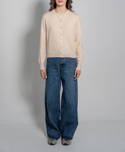 Round Neck Long Sleeves Cardigan