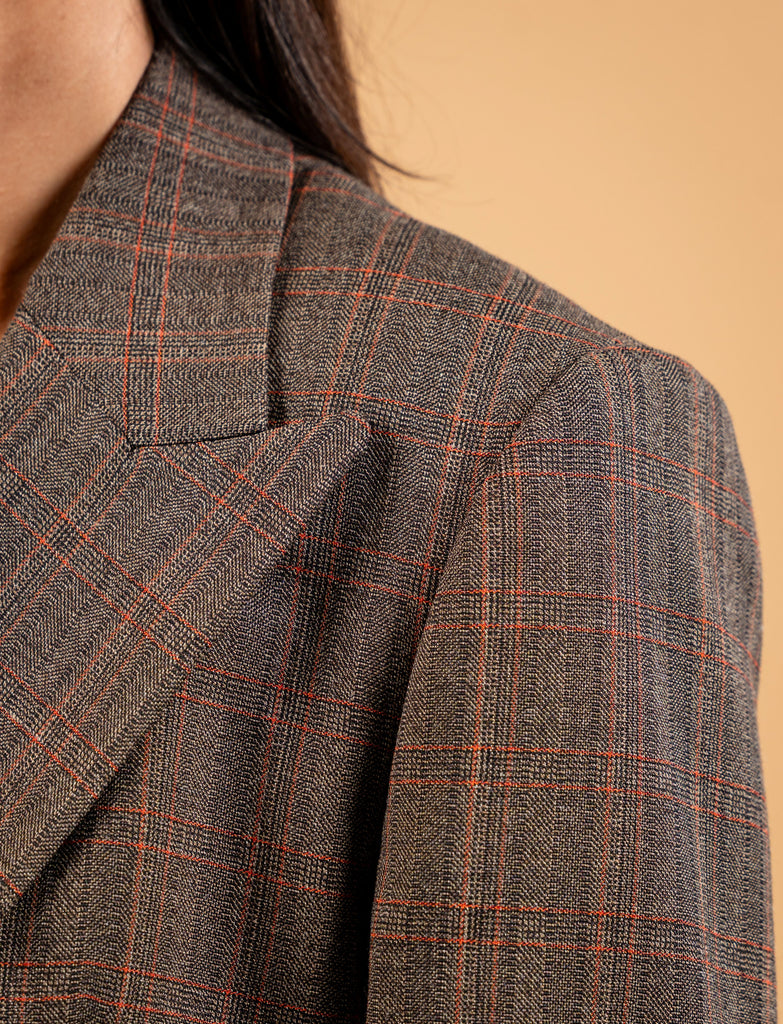Double Breasted Blazer With Front Flaps