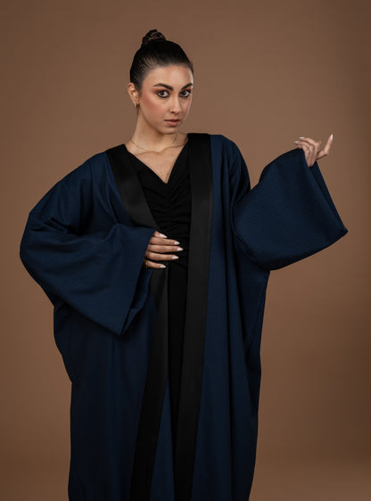 Wide Abaya With Contrast Band