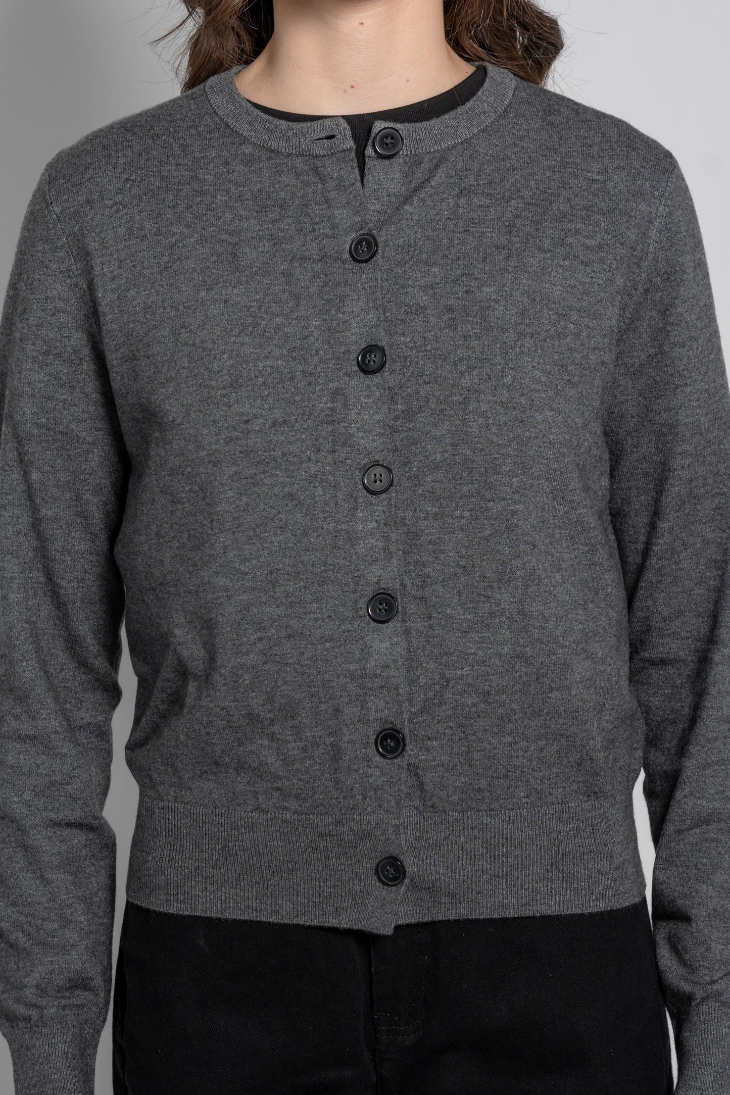 Round Neck Long Sleeves Cardigan