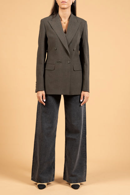 Double Breasted Blazer With Front Flaps