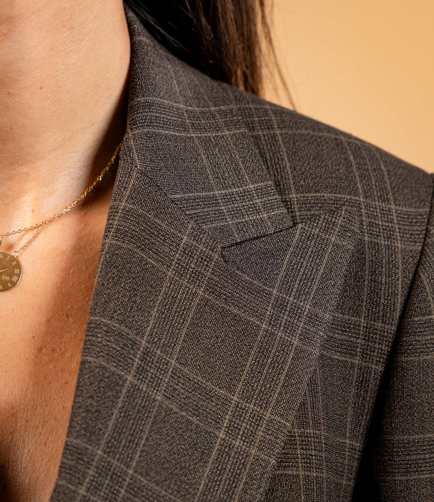 Double Breasted Blazer With Front Flaps