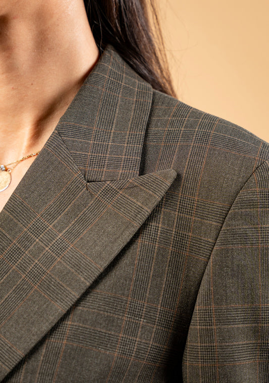 Double Breasted Blazer With Front Flaps