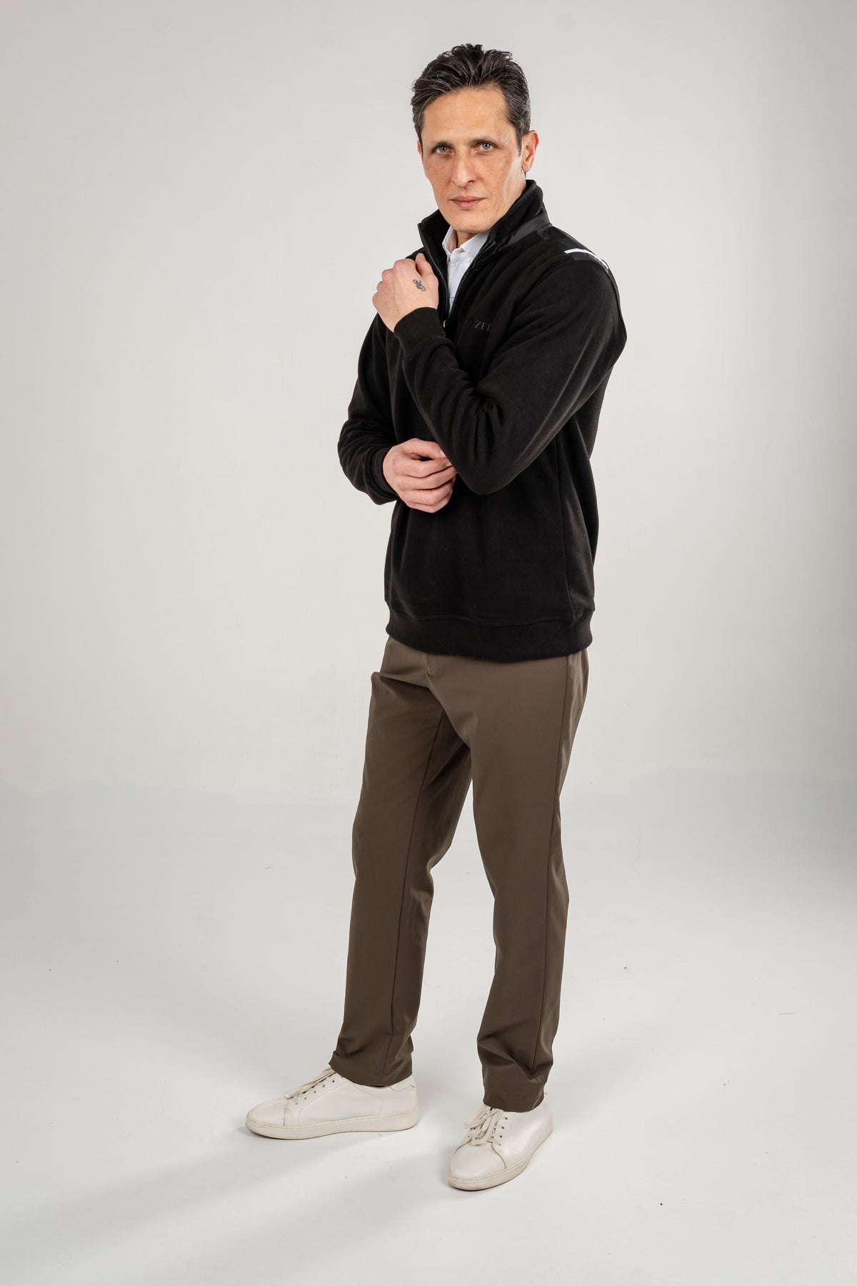 Sweatshirt Cotton Half Zipper