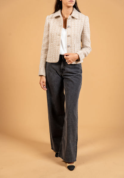 Classic Tweed Jacket With Collar