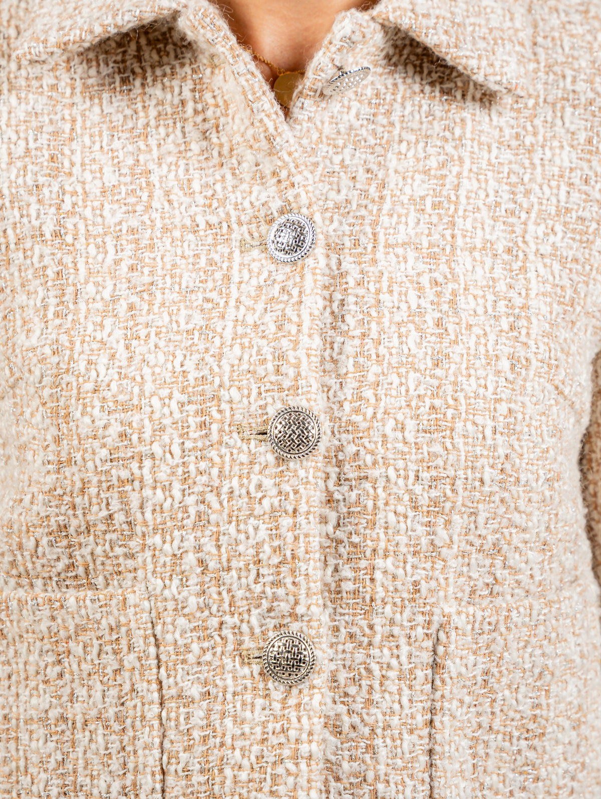 Classic Tweed Jacket With Collar