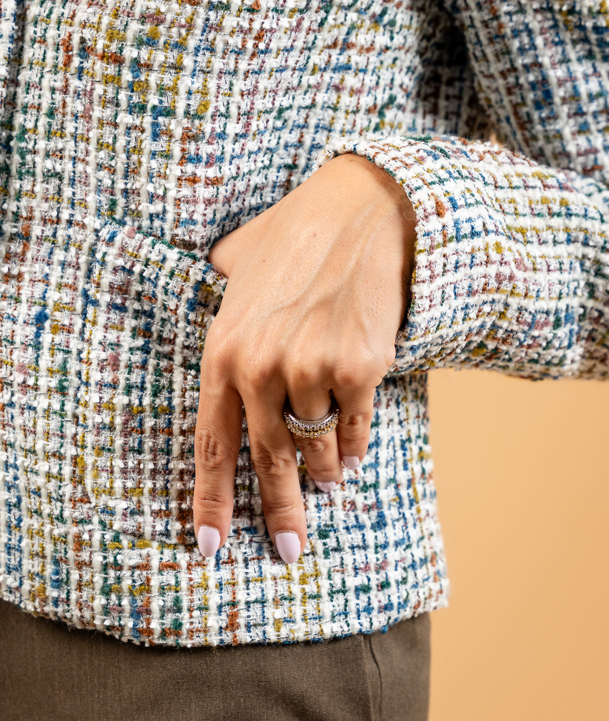 Classic Tweed Jacket With Collar