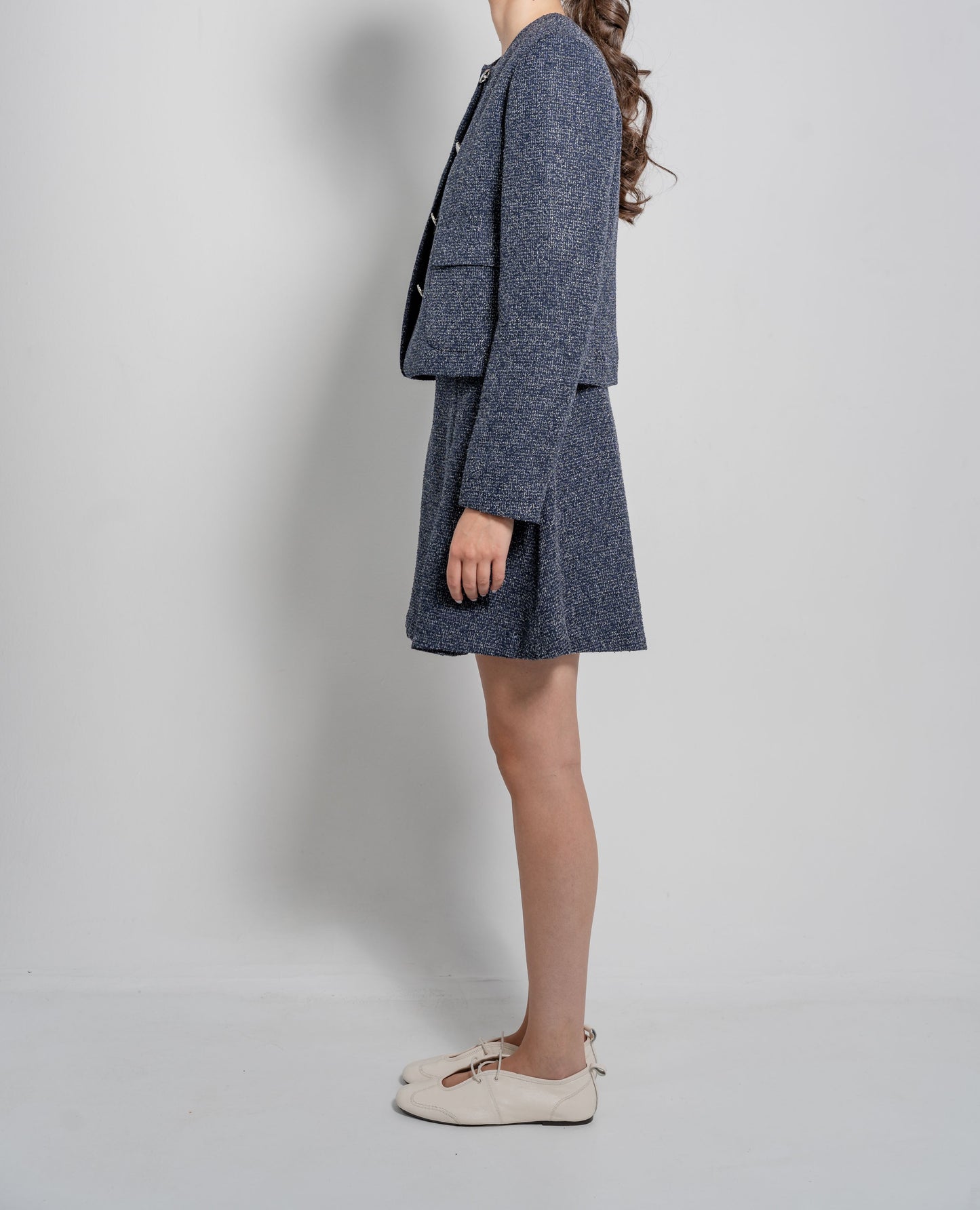 Pleated Knee Length Skirt