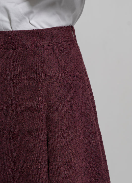 Pleated Knee Length Skirt