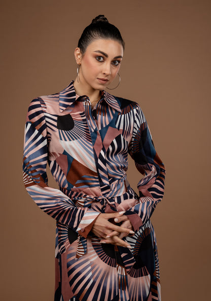 Long Sleeve Maxi Shirt Dress