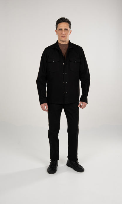 Cotton Overshirt With Two Front Pockets