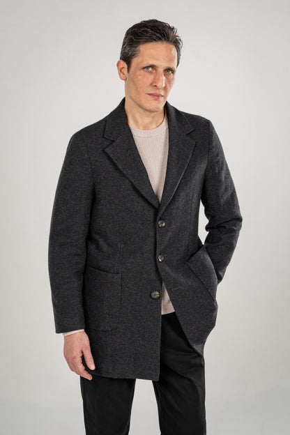 Deconstructed Notch Lapel Coat