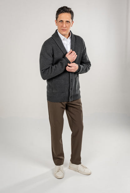 Col Shawl Cotton Cardigan