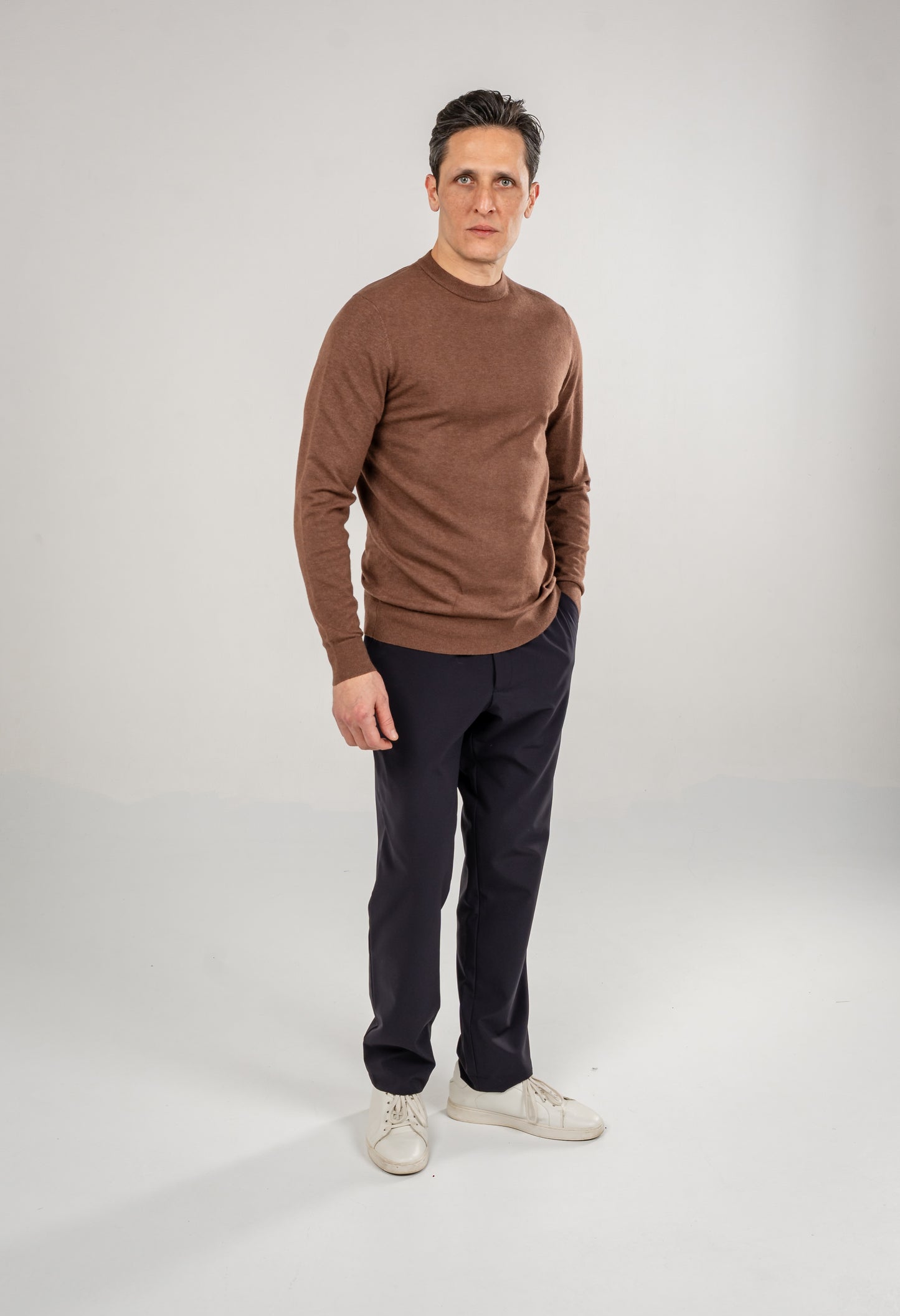 Men Wool Blend Round Neck