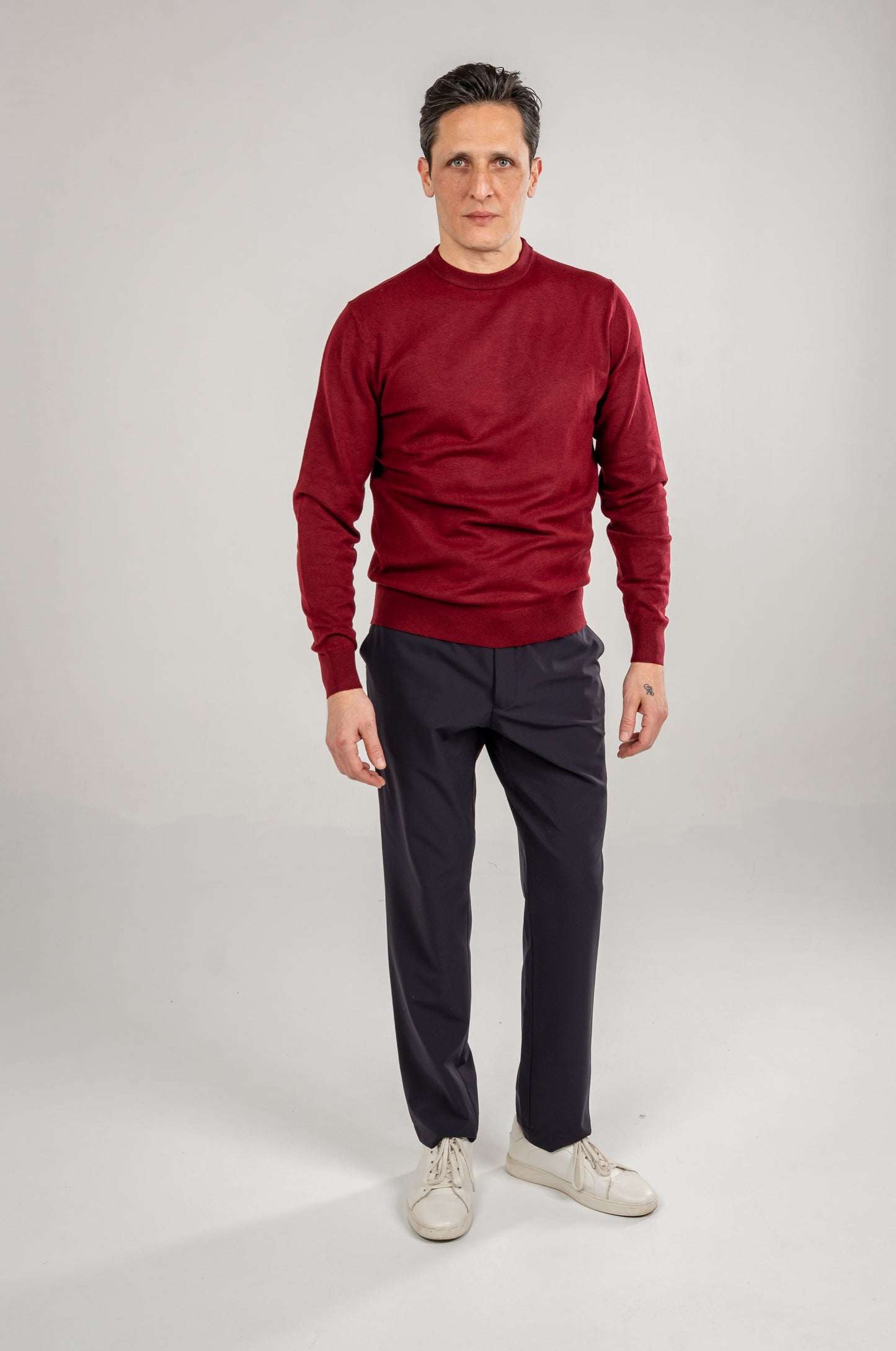 Men Wool Blend Round Neck