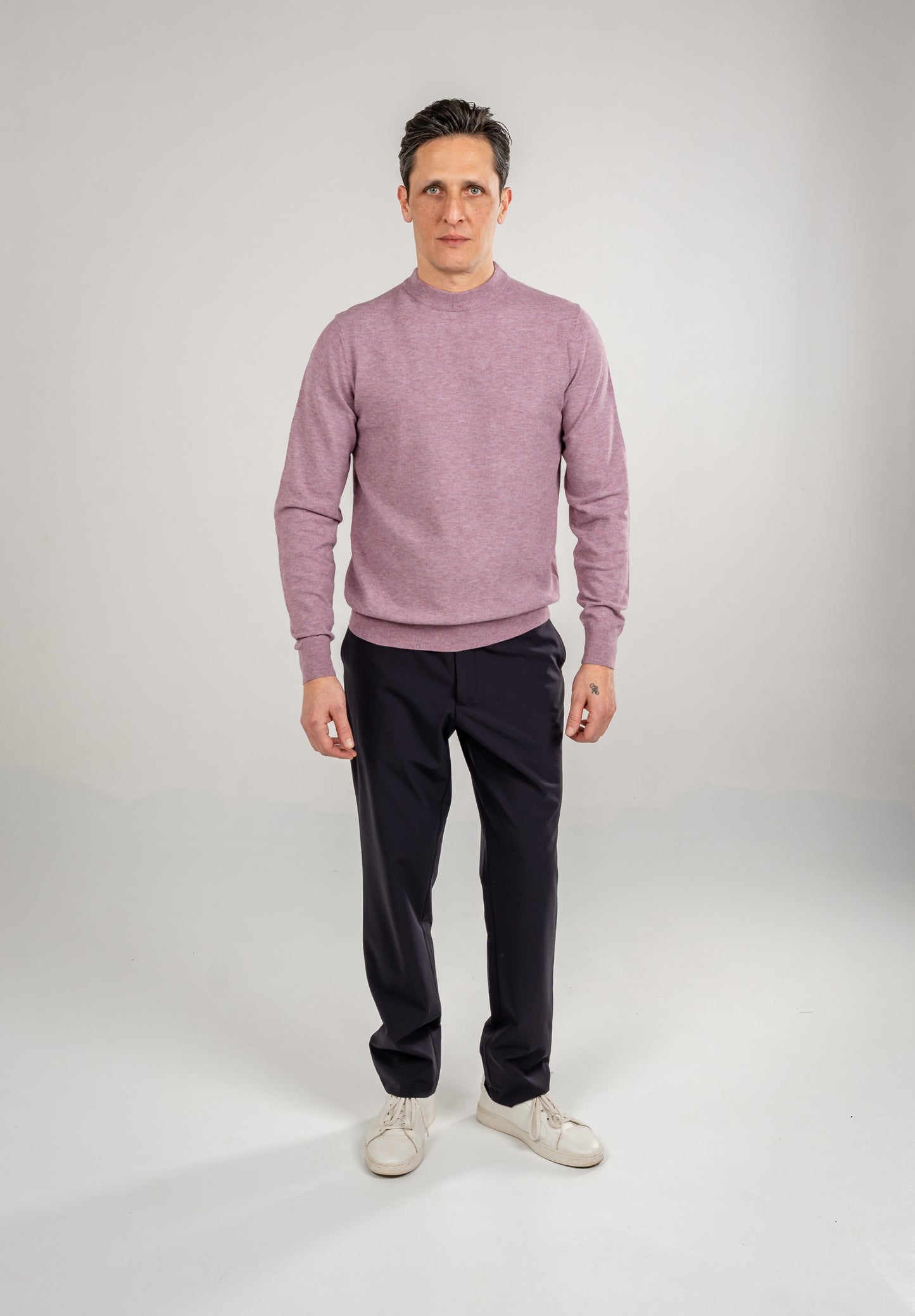 Men Wool Blend Round Neck