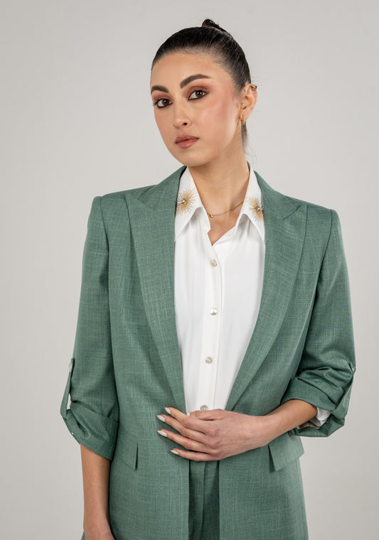 Rolled Up Sleeve Blazer