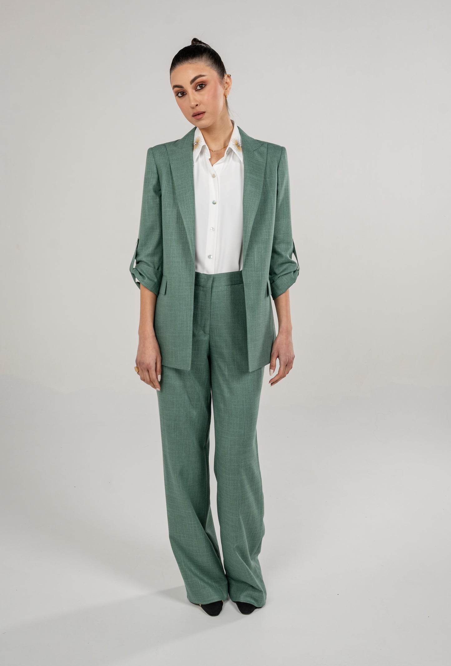 High Rise Wide Leg Trousers