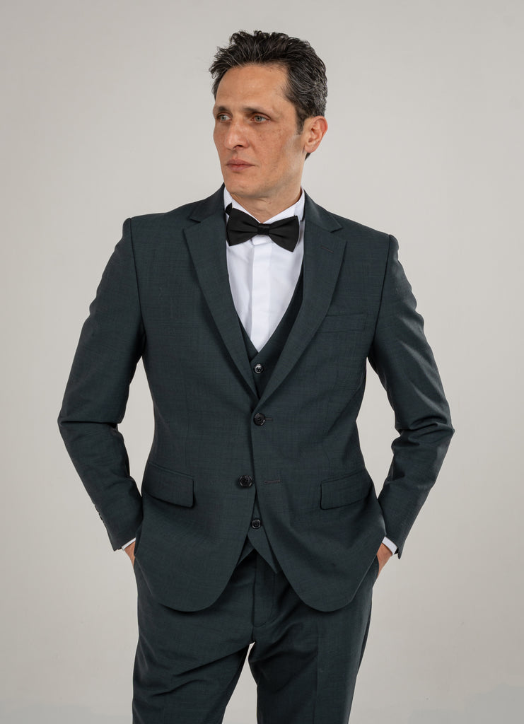 Single Breasted Suit Blazer Notch Lapel