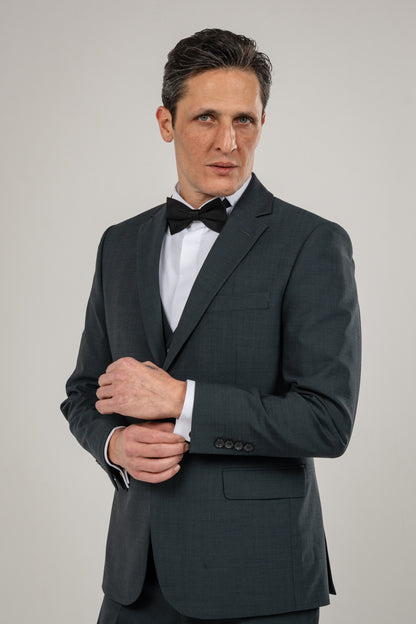 Single Breasted Suit Blazer Notch Lapel