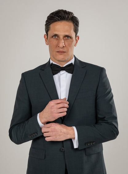 Single Breasted Suit Blazer Notch Lapel