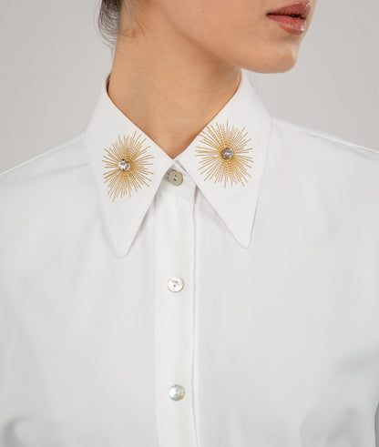 Rays Embroidered Regular Shirt