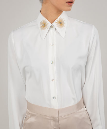 Rays Embroidered Regular Shirt